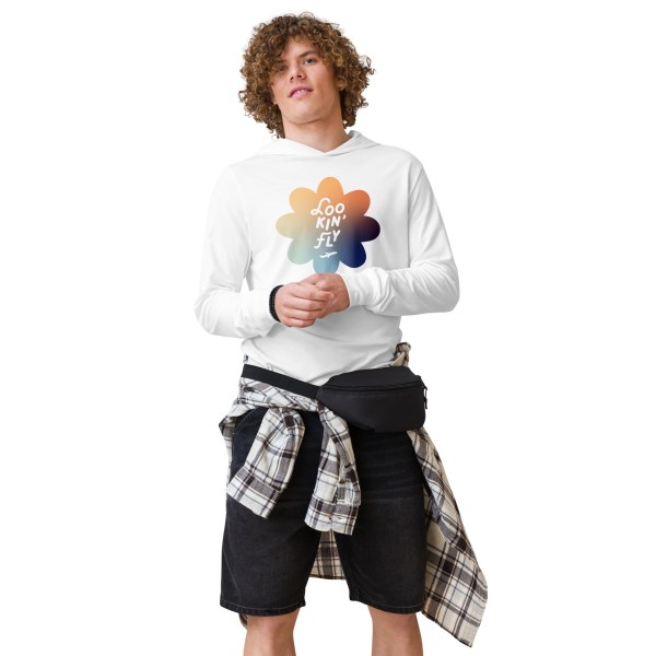 Lookin’ Fly Hooded Long Sleeve Tee - Image 7